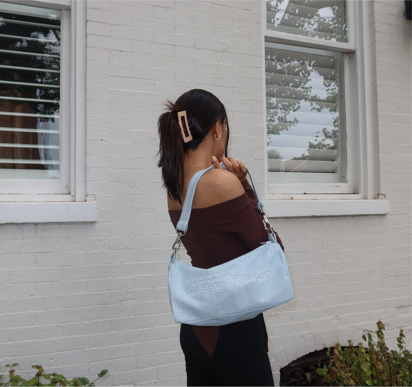 Standing Next to You Denim Bag