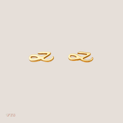 JK Golden Stud Earrings